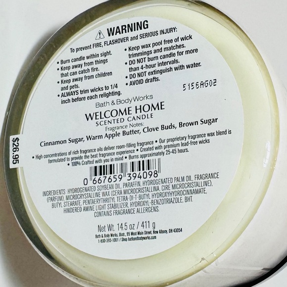 WELCOME HOME 3 Wick Candle - Picture 3 of 3